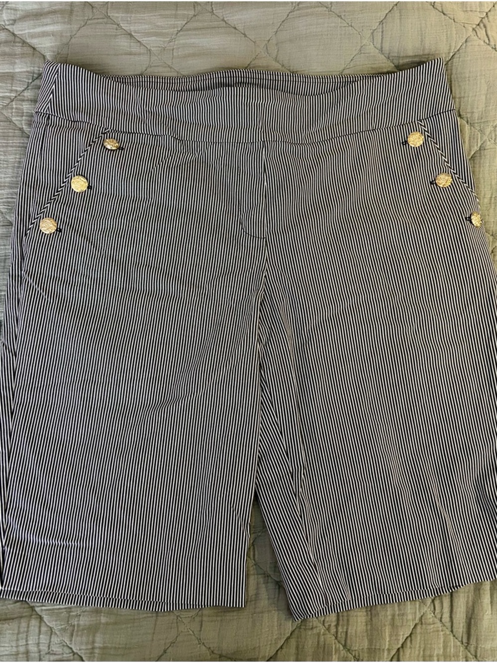 Liz Claiborne Black and White Pinstripe Shorts